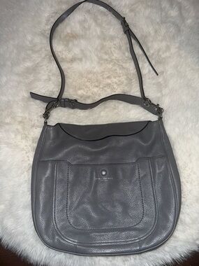 Marc Jacobs Gray Pebbled Leather Shoulder Bag